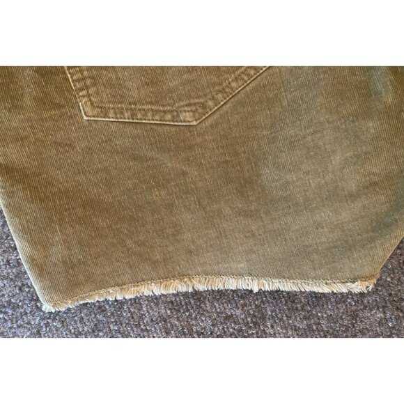 GAP 3.5"‎ Corduroy Shorts Women 14 Moss Soft Stretch Casual Outdoor Raw Edge Hem - Picture 9 of 12